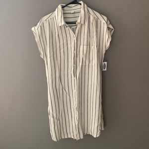 Cream and white shirt dress. NWT